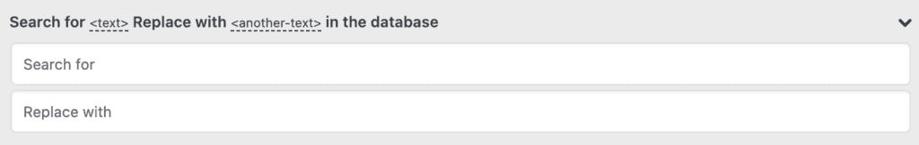 Search and Replace in the plugin